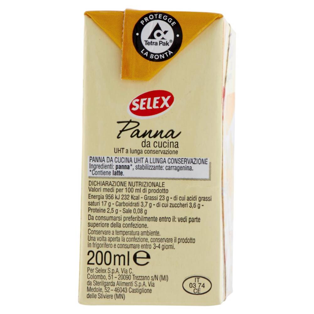 Selex Panna Da Cucina Uht 200 Ml NonPesa It Spesa Online