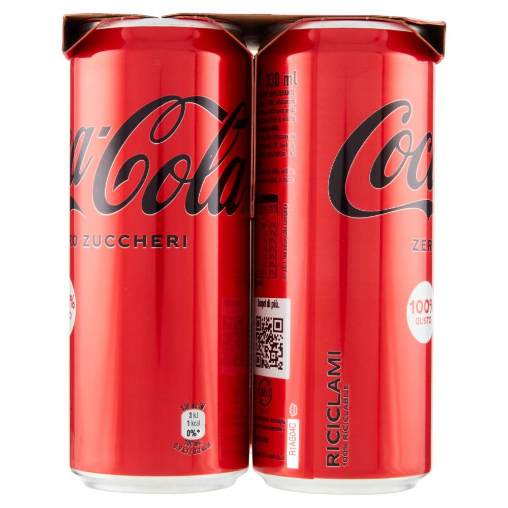 Keel Clip Coca Cola Zero Zuccheri Lattine Sleek Da Ml Confezione Da