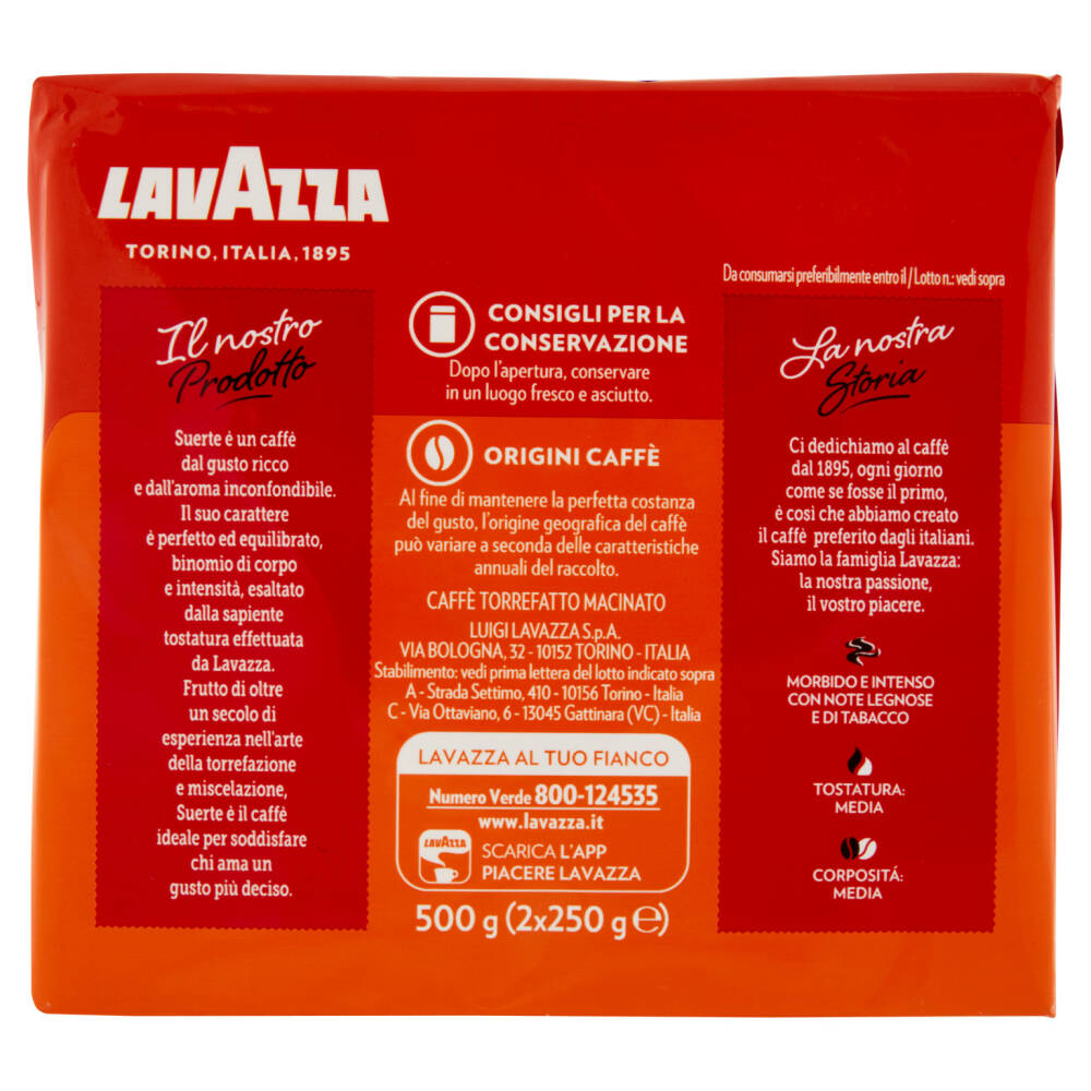 Lavazza Suerte Caffè Macinato 2 x 250 g NonPesa it Spesa Online