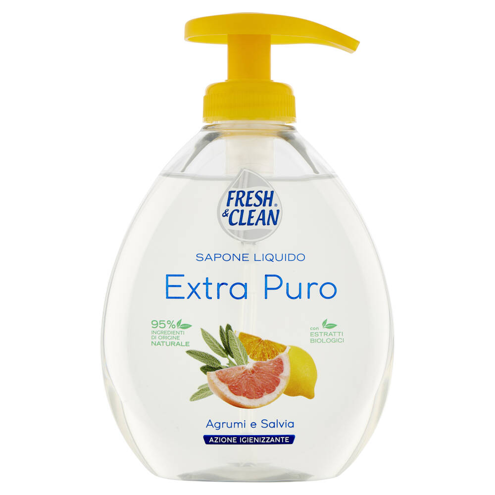 Fresh Clean Sapone Liquido Extra Puro Agrumi E Salvia 300 Ml