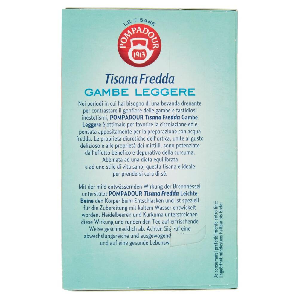 Pompadour Le Tisane Tisana Fredda Gambe Leggere 18 X 2 5 G NonPesa It