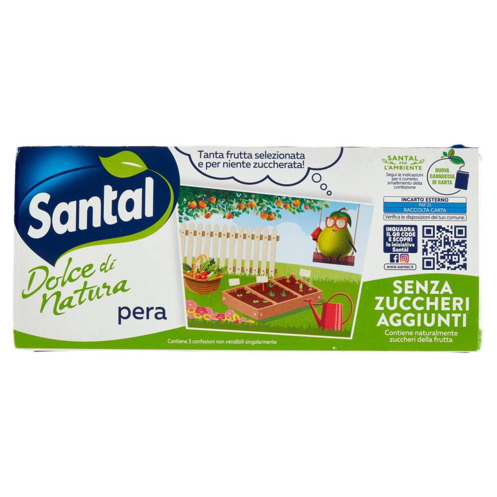 Santàl Dolce di Natura pera Senza Zuccheri Aggiunti 3 x 200 ml