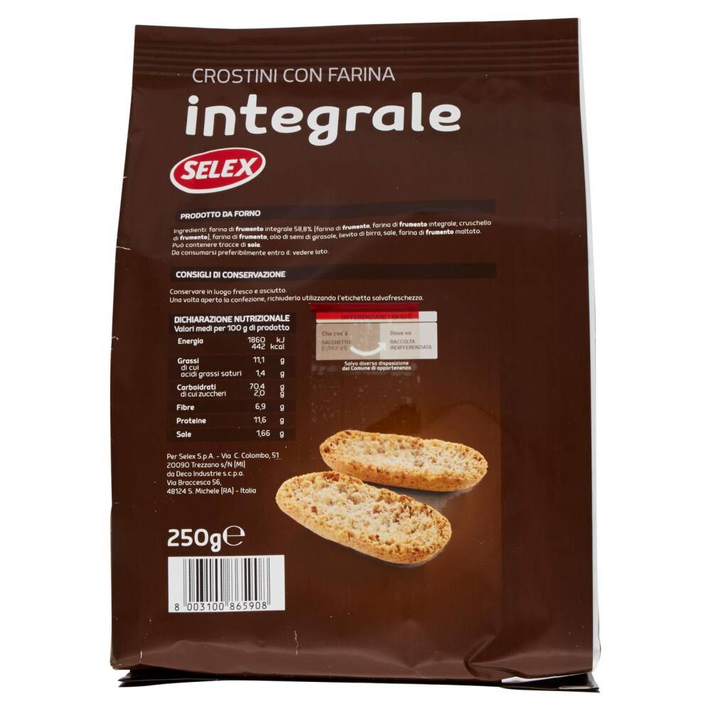 Selex Crostini Con Farina Integrale 250 G NonPesa It Spesa Online