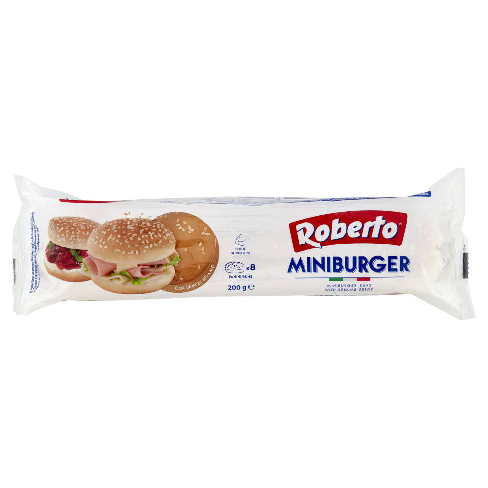 Roberto Miniburger Con Semi Di Sesamo 8 Panini 200 G NonPesa It