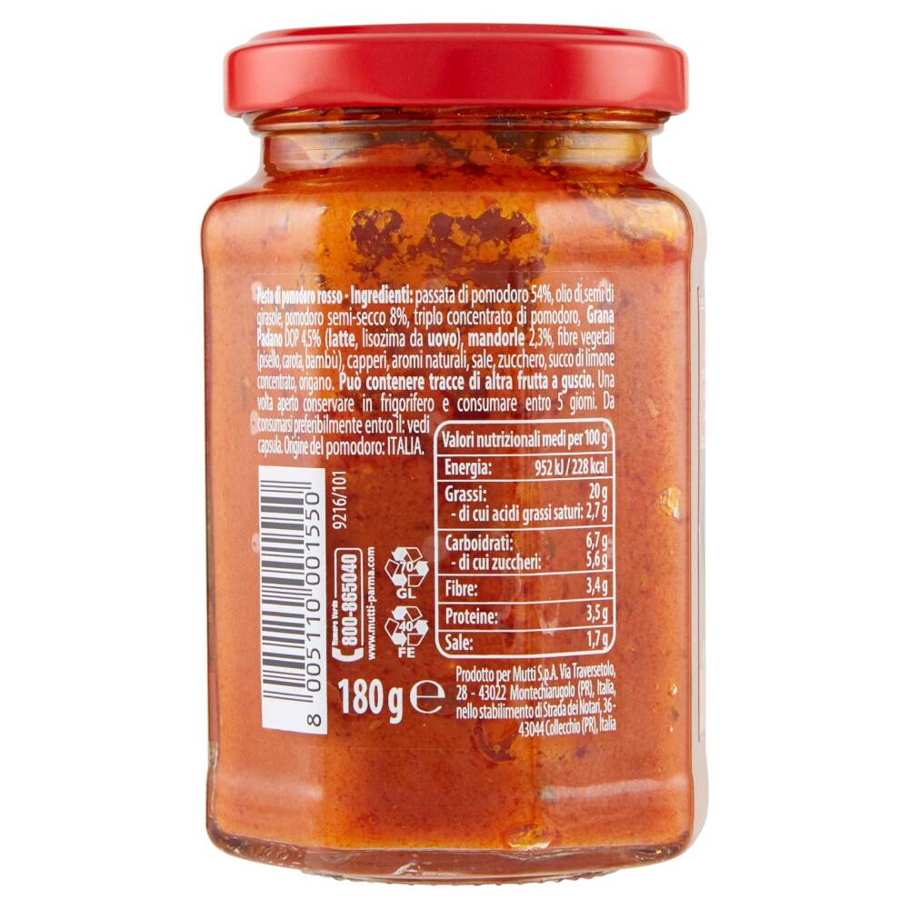 Mutti Pesto Rosso Di Pomodoro 180 G NonPesa It Spesa Online