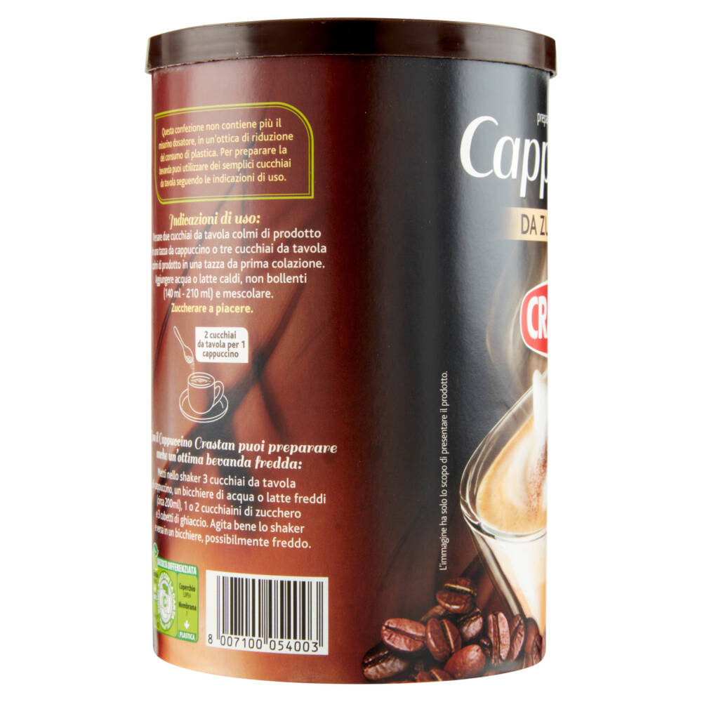 Crastan Preparato Solubile Per Cappuccino Da Zuccherare 250 G NonPesa