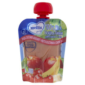 Mellin Merenda Di Frutta Mela Fragola E Banana Pouch G