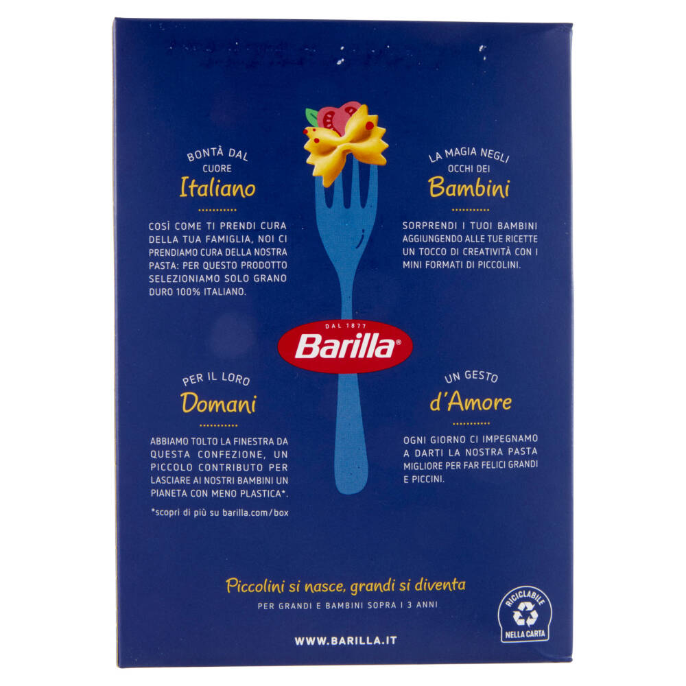 Barilla Pasta Piccolini Mini Farfalle Grano Italiano G