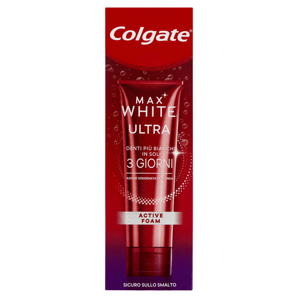 Colgate Dentifricio Sbiancante Max White Ultra Active Foam 50 Ml