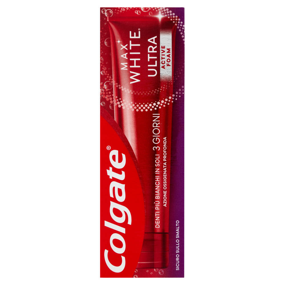 Colgate Dentifricio Sbiancante Max White Ultra Active Foam Ml