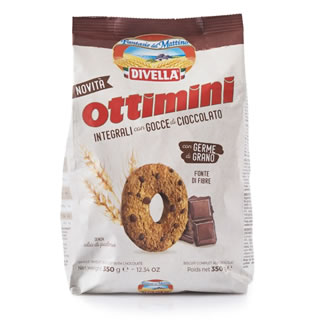 Divella Fantasie del Mattino Ottimini Integrali con Gocce di Cioccolato 350 g