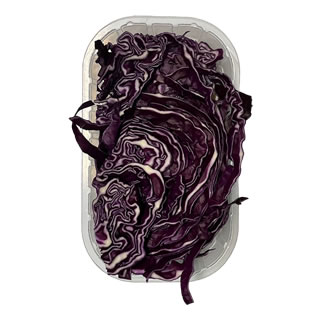Cavolo Rosso tagliato da lavare