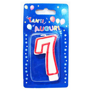 Candelina per Compleanno numero 7