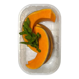 Zucca tagliata con buccia