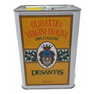 Desantis Olio Extra Vergine di Olita Italiano in lattina da 3 lt