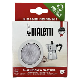 Bialetti ricambi 1 Guarnizione + 1 Piastrina per caffettiera 1-2 Tazze