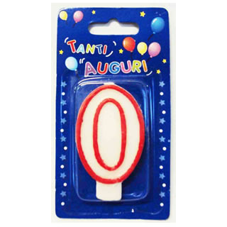 Candelina per Compleanno numero 0