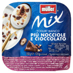 müller Mix Yogurt Bianco Più Nocciole e Cioccolato 150 g