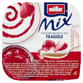 müller Mix Yogurt Bianco Più Fragole 150 g