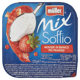 müller Mix Soffio Mousse di Bianco Più Fragole 120 g