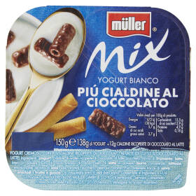 Yogurt Bianco Piu' Wafer Al Cioccolato Müller Mix g 150