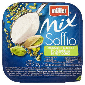 müller Mix Soffio Mousse di Bianco Più Granella di Pistacchio 120 g