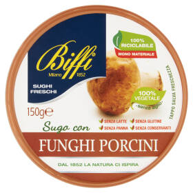 Biffi Sugo con Funghi Porcini 100% Vegetale senza aglio 150 g