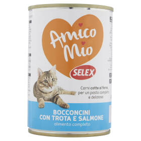 Selex Amico Mio Gatto Bocconcini con Trota e Salmone 415 g