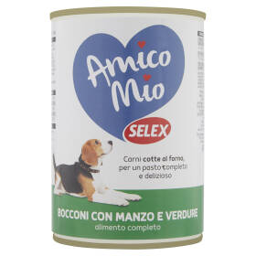 Selex Amico Mio Cane Bocconi con Manzo e Verdure 415 g