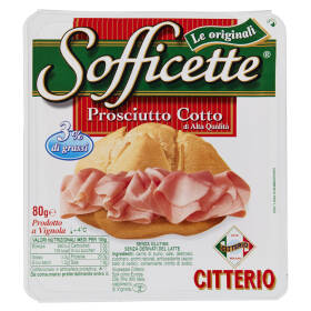 Citterio Sofficette Prosciutto Cotto di Alta Qualità 80 g
