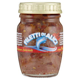 L'Isola d'Oro Filetti di Alici con Peperoncino in Olio di Oliva 90 g