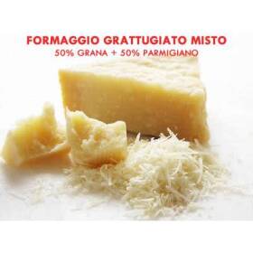 Formaggio grattugiato misto (50% grana e 50% parmigiano)