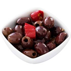 Granata olive nere denocciolate condite alla napoletana