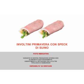 Involtini primavera di suino con speck