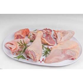 Pollo a busto in parti