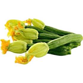 Zucchine bianche con fiore