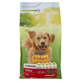 PURINA FRISKIES Cane Secco Crocchette Vitafit Active con Manzo Sacco 4 kg