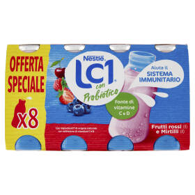 NESTLÉ LC1 con Probiotico Frutti rossi (4) e Mirtilli (4) 8 x 90 g
