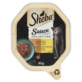 Sheba Sauce Collection in salsa cibo umido gatto con Tacchino Pollo e Verdure 85g