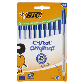 Bic Cristal Original Penne a Sfera Blu, 10 pezzi
