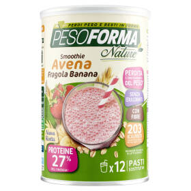 Pesoforma Nature Smoothie gusto Avena Fragola e Banana, sostitutivo del pasto, 203kcal a pasto, 420g