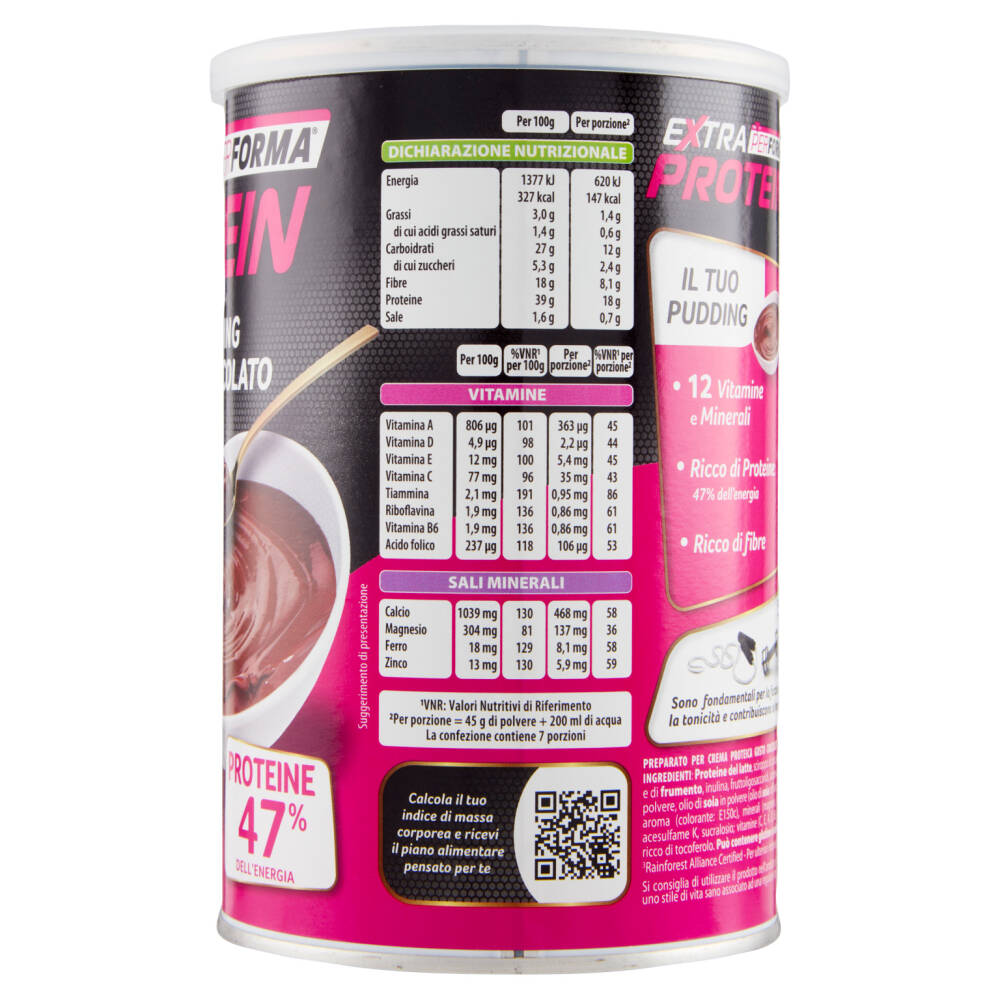 Performa Extra Protein Pudding Gusto Cioccolato, pochi zuccheri e pochi ...