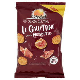Céréal Senza Glutine Le Gallettine, gusto Prosciutto, mini gallette ai cereali non fritte - 70 g