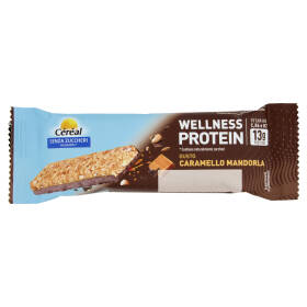 Céréal Senza Zuccheri Aggiunti Barretta Wellness Protein, Caramello Mandorla, 13g di proteine - 45g