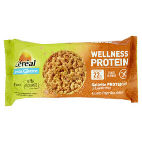 Céréal Senza Glutine Wellness Protein Gallette Proteiche di Lenticchie gusto Paprika dolce - 82g