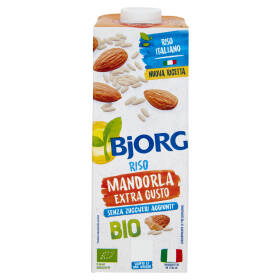 Bjorg Riso e Mandorla Bevanda Vegetale Biologica, Senza Zuccheri Aggiunti, Prodotto in Italia, 1L
