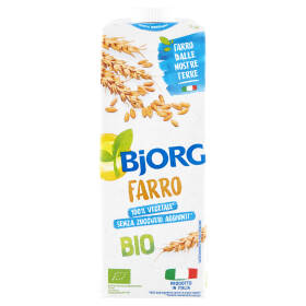 BJORG Farro Bevanda Vegetale Bio, Farro Italiano, Senza Zuccheri Aggiunti, Prodotto in Italia, 1L