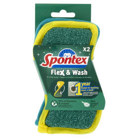 Spontex Flex & Wash Spugna in Microfibra 2 pz