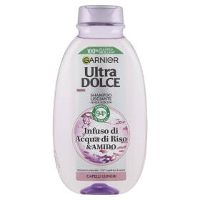 Garnier Ultra Dolce Infuso di Acqua di Riso & Amido, Shampoo Lisciante 250 ml
