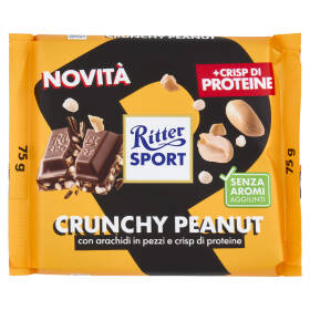 Ritter Sport Crunchy Peanut + Crisp di Proteine 75 g